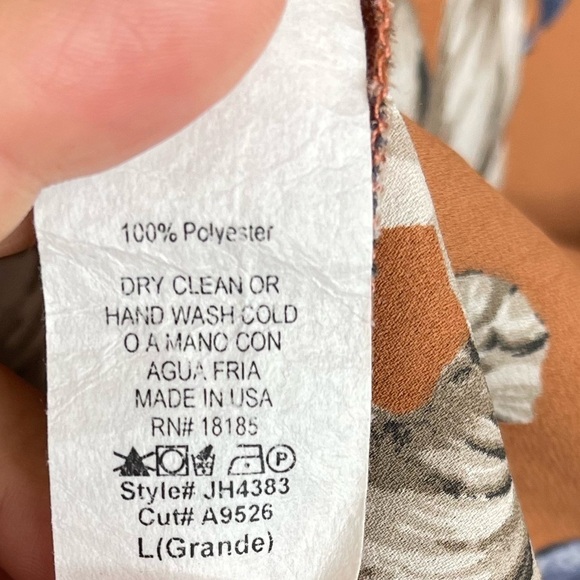 Audrey 3+1 Cardigan Kimono Duster Sheer Floral Print Boho Size Large - Picture 5 of 6